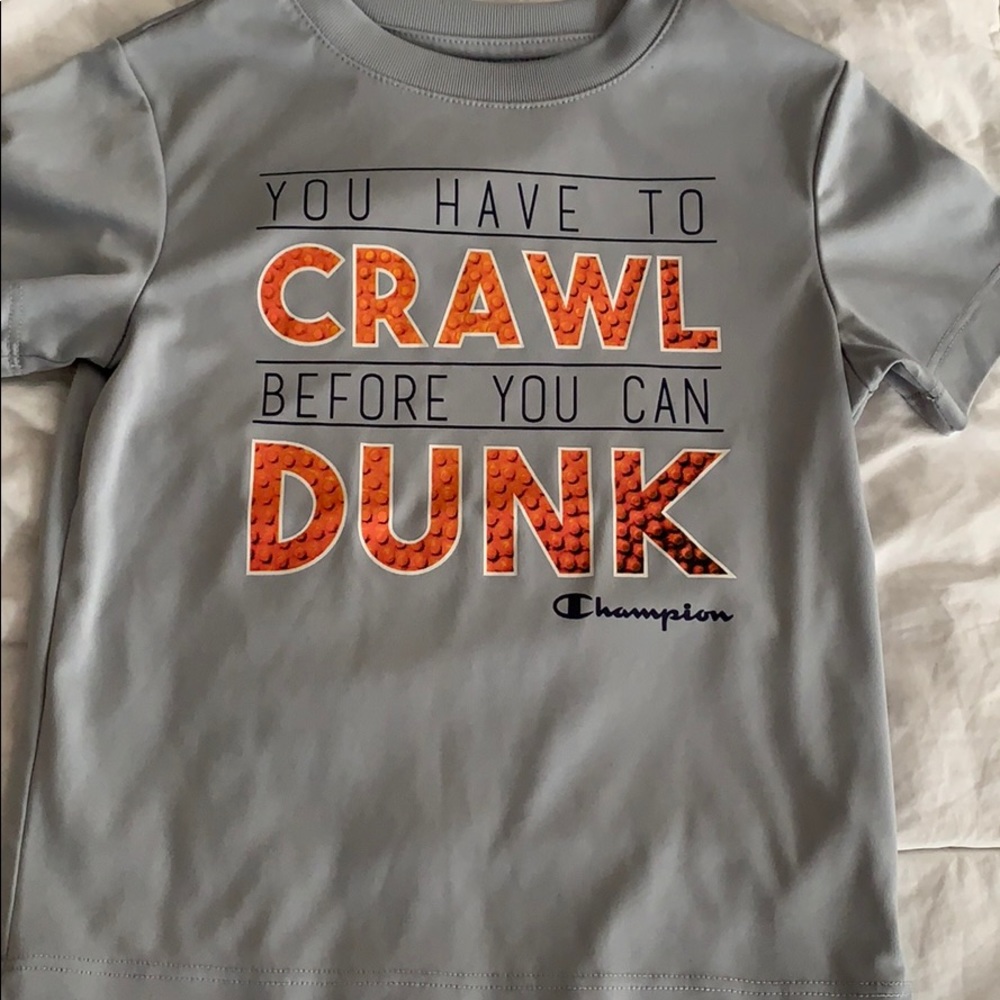 Boys Champion Crawl Before You Dunk Basketball Tee